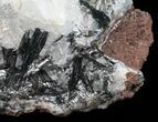 Metallic, Pyrolusite Cystals On Quartz - Morocco #56962-4